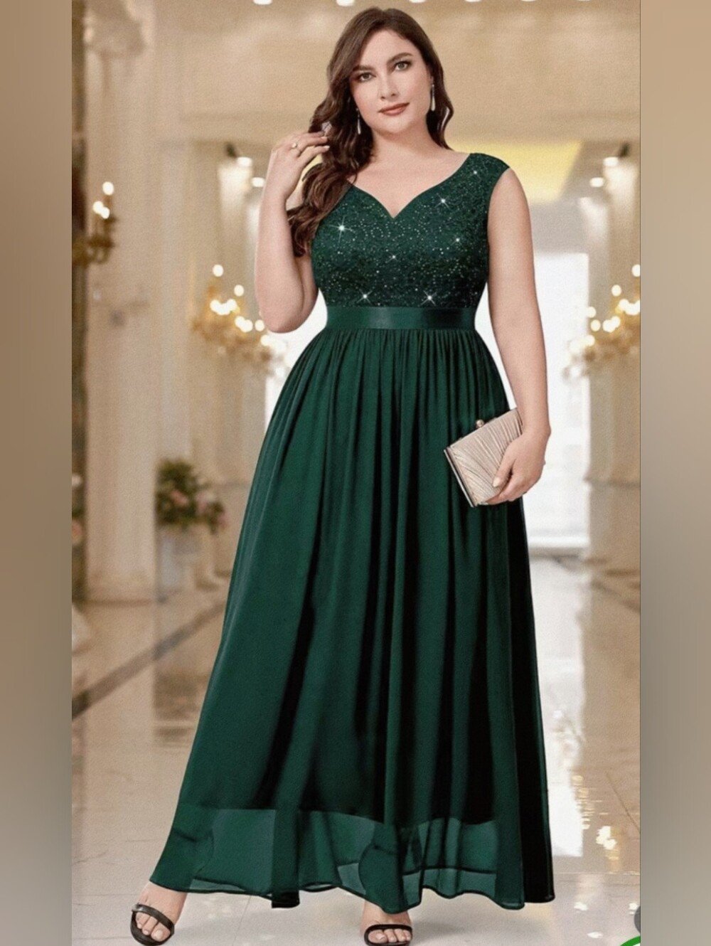 Elegant Women's Formal Party Evening gown Sleeveless dress Sz XXL